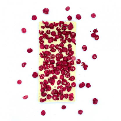 white chocolate - red currant