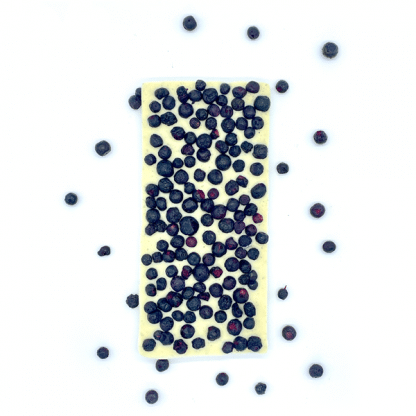 white chocolate - wild blueberry
